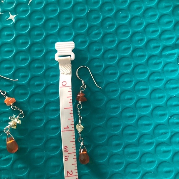 Sterling Silver Carnelian Agate Necklace and Earrings Set - Picture 3 of 7